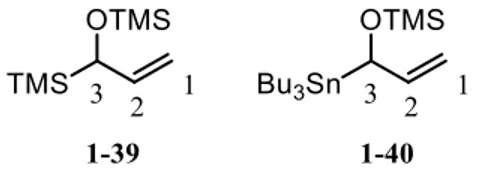 Figure 1.2 Dinucléophiles-1,2 inspirés de l’allylsilane. 