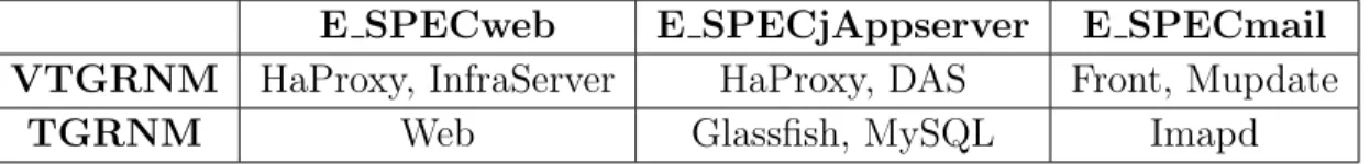 Table 2.1: VGRNM and TGRNM: which model is appropriate to each E SPECvirt tier?