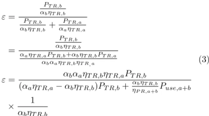 Table 1: Generic efficiencies Efficiencies Parallel Series
