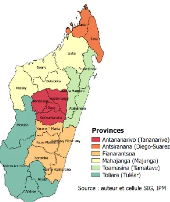 Figure 7 : Provinces et régions de Madagascar
