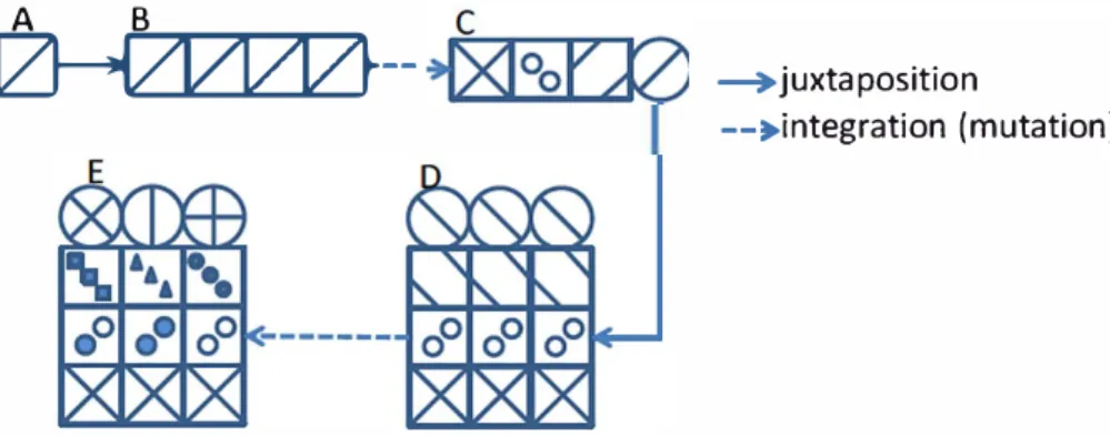 Figure 2 juxtaposition and integration principles (Chapoutier, 2001). 