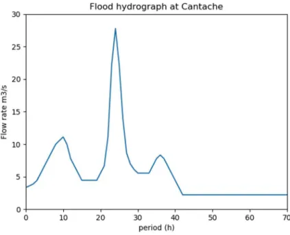Fig. 8 Flood hydrograph at Cantache