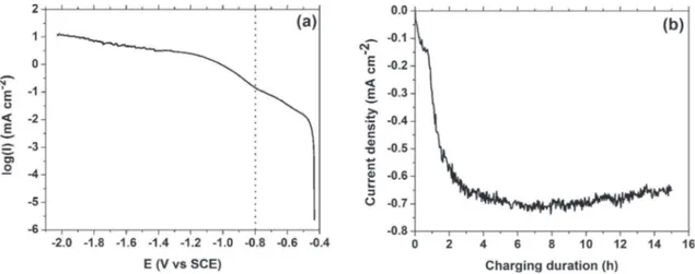 Fig. 1. (a) Polarization curve for AA 2024 in 10 mM H 2 SO 4 at 25 ! C. Scan rate ¼ 1 V h #1 