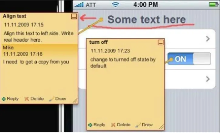 Figure 9.  Example of a textual annotation using inPreso. 