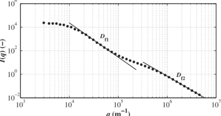 Fig. 8. Experimental light scattering raw data (G av = 396 s −1 ), 5th sample.