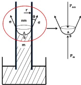 Figure 9: Mesure de la pression capillaire par la méthode de Purcell 