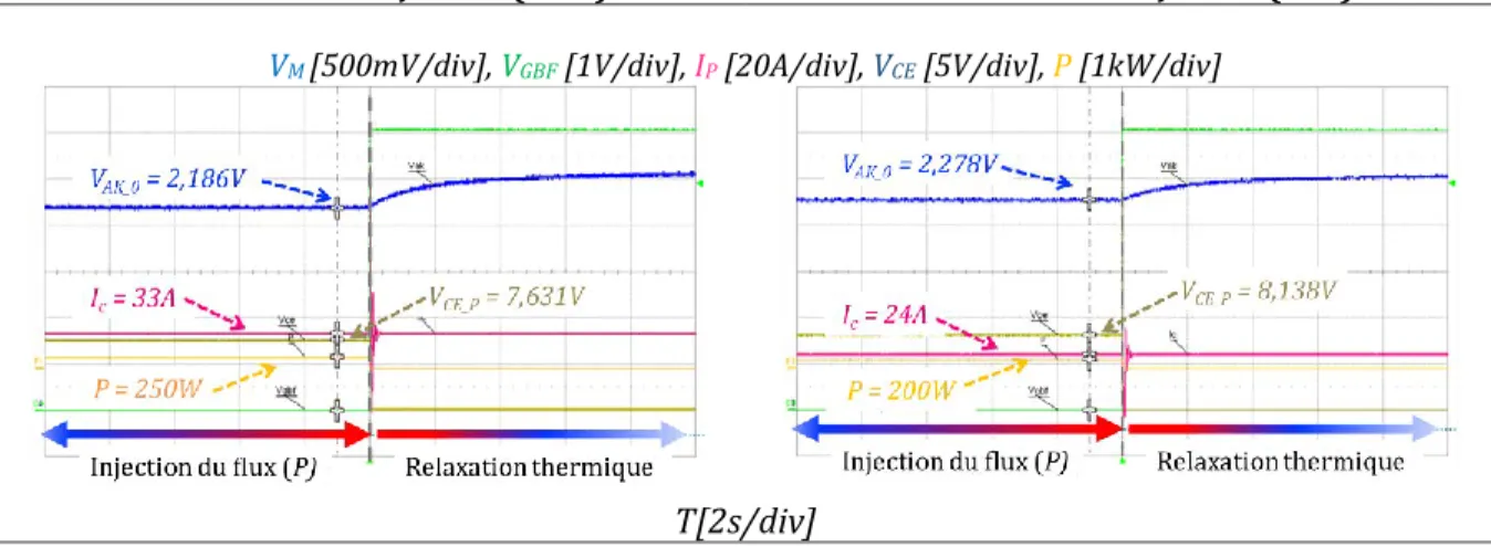 Fig. 3-32 Formes d'ondes relevées grâce à la méthode &#34;linéaire&#34; sur un module DLB et WB 