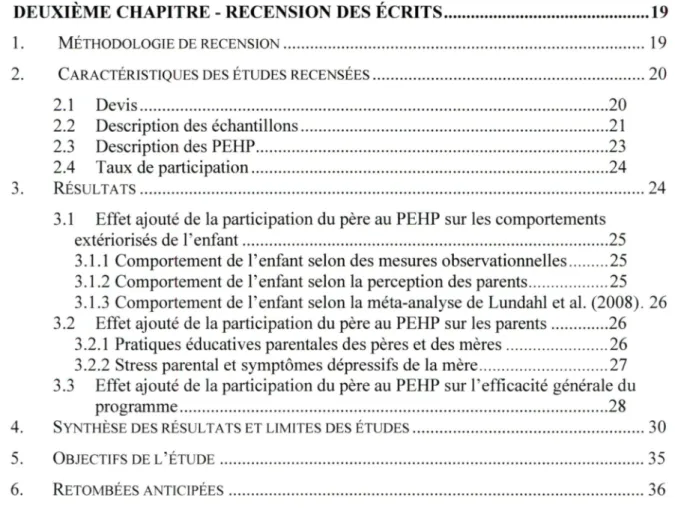 TABLE  DES  MATIERES