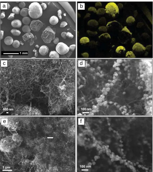 Fig. 5 ). They could be related to iron carbide (Fe 3 C) since iron NPs should be saturated with carbon atoms as they act as the catalyst for the MWCNT growth [43] 