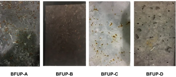Figure 3.2  Surface des plaques de BFUP après l'essai de résistance à l'écaillage