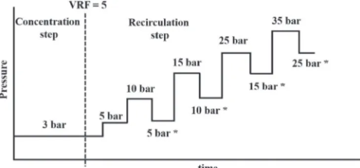 Fig. 2. Principle of the square-wave technique; pressure and ﬂux vs time; upper and