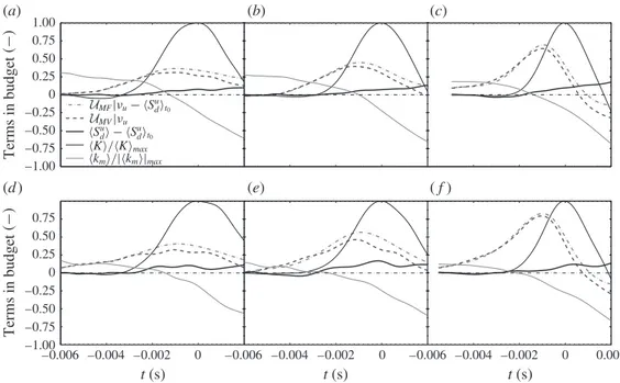 Figure 8 reveals that qualitatively, hS u d i increases with time irrespectively of the vortex strength or type of fuel