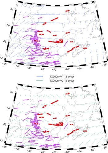 Figure 7. Comparisons between SKS splitting fast orientations and ﬂow-related fabrics from two geodynamic models