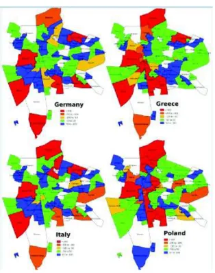Fig. 3: Overview of the results submitted by the participating teams for the operational zones in Lusaka- Zambia.