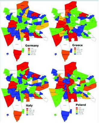 Fig. 1. Overview of the results submitted by the participating teams Team for the operational zones in Lusaka- Zambia.