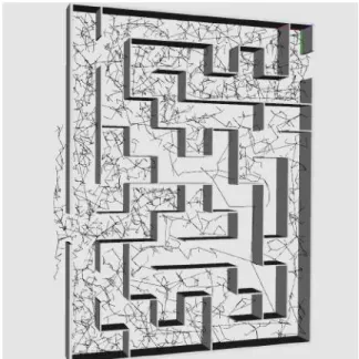 Figure 3.22 – Solution labyrinthe avec RRT.