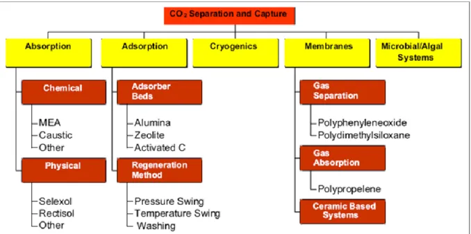 Fig. 2.2  CO 2  separation technologies [94] 