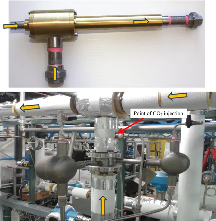 Fig. 3.3  Ejector no. 1 in top image; Installed ejector in bottom image. 