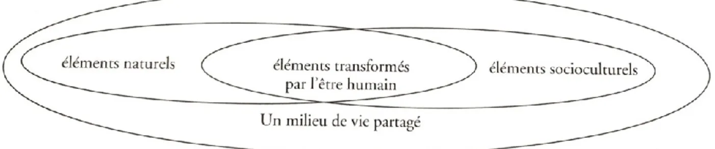 Figure 3.1 La conception du milieu de vie (tiré de : Sauvé et al., 2001). 