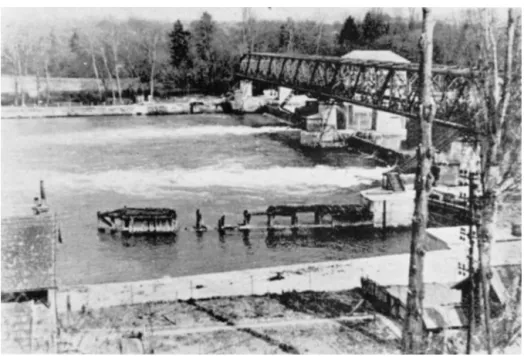Fig. 19. Veines convergentes à l’aval du Barrage de Vives-Eaux sur la Seine [14].