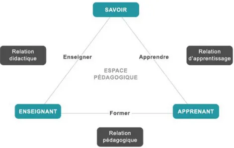 Figure 1.   Le triangle pédagogique 