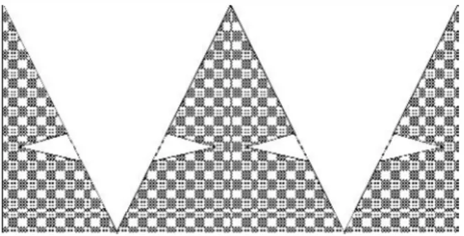 Fig. 16.  Pattern obtained from a combined inter and intragranular corrosion in two  competing directions vertical and horizontal
