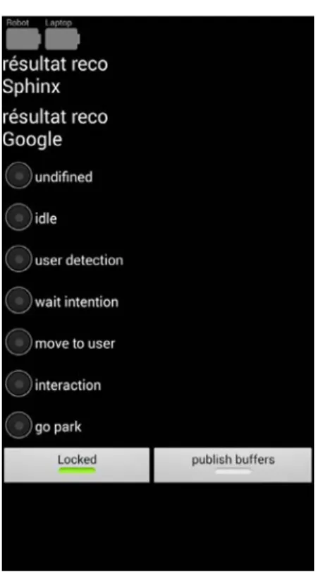 Fig. 11. A screen snapshot of the developed Android application user interface.