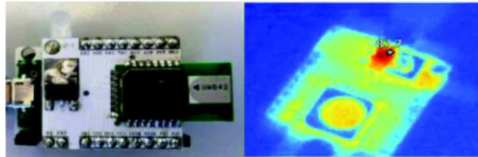 Fig. 9. Node DW1000: image in the visible and infrared 