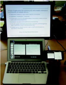 Figure 2. Two representations on the  smartphone for different operations. 