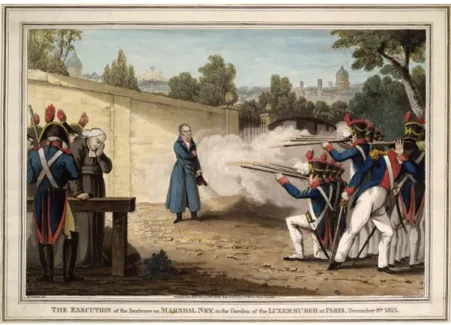 Figure 7: The execution of the sentence on Marshal Ney, in the garden of the Luxemburg at  Paris