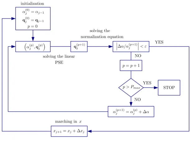 Figure 2.2: Simple scheme of the PSE solver.