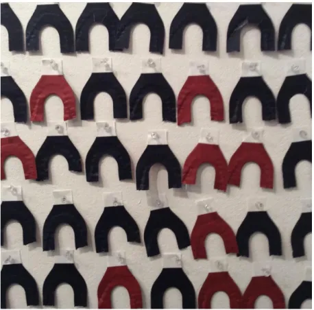 Figure 2 : Détail d’installation de papiers articulés, 2015.