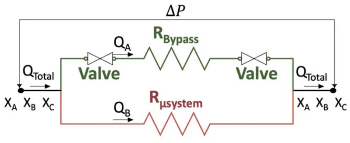 Figure 26 : Représentation schématique du système en adapté au mode « dynamic stop flow » [84]