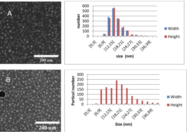 Fig. S7: TEM images of Pheo-loaded unreacted PEO-PCL 2000-2800 micelles (A) and Pheo-loaded  crosslinked PEO-PCL 2000-2800 micelles 