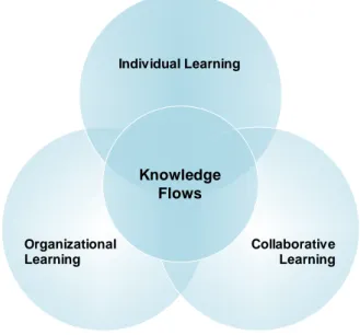 Figure 9: Learning flows in enterprise learning (adapted from (Goggins, Jahnke, and Wulf 2013)) 