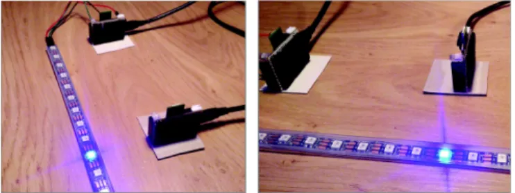 Fig. 12. Real-time visualisation of the ranging using the TWR protocol