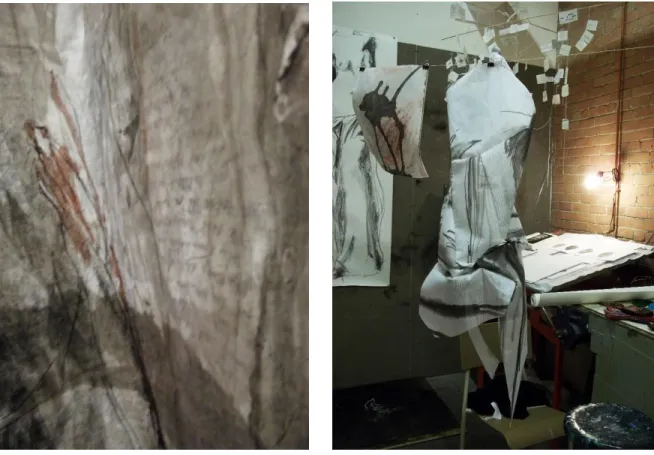 Figure 2. Essais et vue d’atelier, 2018. 