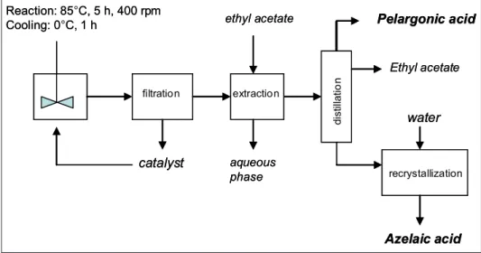 Fig. 6. Patented process for the oxidative scission of oleic acid (Godard et al., 2013a).