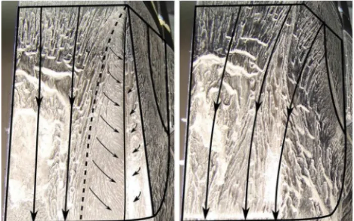 Figure 18a evidences the presence of the C-pillar vor- vor-tex  in  the  sharp  case  due  its  characteristic  streamwise  velocity  contours,  no  sign  of  the  vortex  is  visible  on  the  right  side  of  the  picture