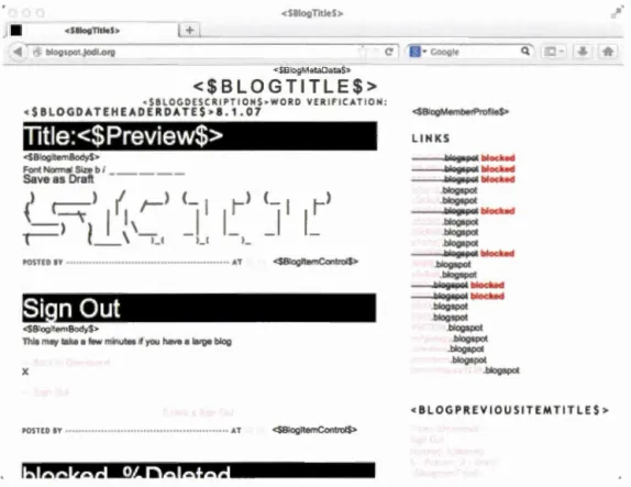 Figure 7 Capture d'écran extraite de blogs pot.jodi .org. 