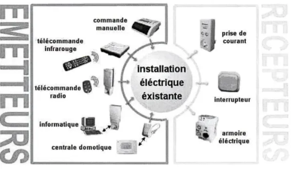 Fig. 6.1 -  Réseau XI0  dans un habitat