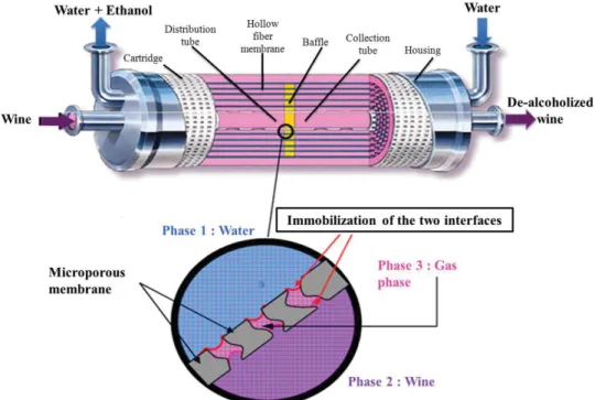 Figure 9 Membrane contactor scheme.