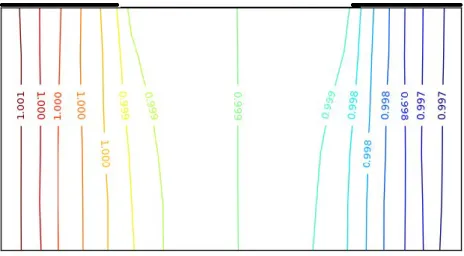 Fig.  6  shows  the  structure  of  the  pressure  field  in  a  dry  DM.  As  can  be  seen  the  pressure  gradients are concentrated below the ribs
