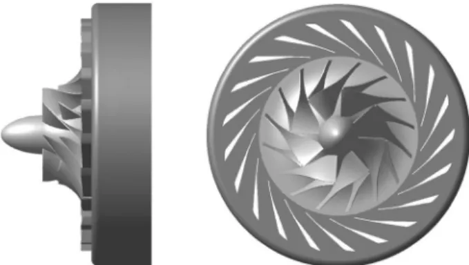 Fig. 1 Three-dimensional sketch of the compressor stage
