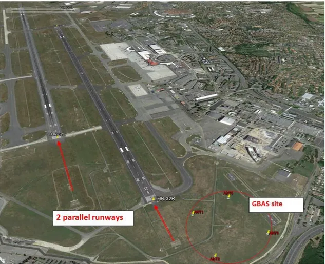 Figure 24 – Toulouse Blagnac airport GBAS ground station (Ladoux, 2016) 