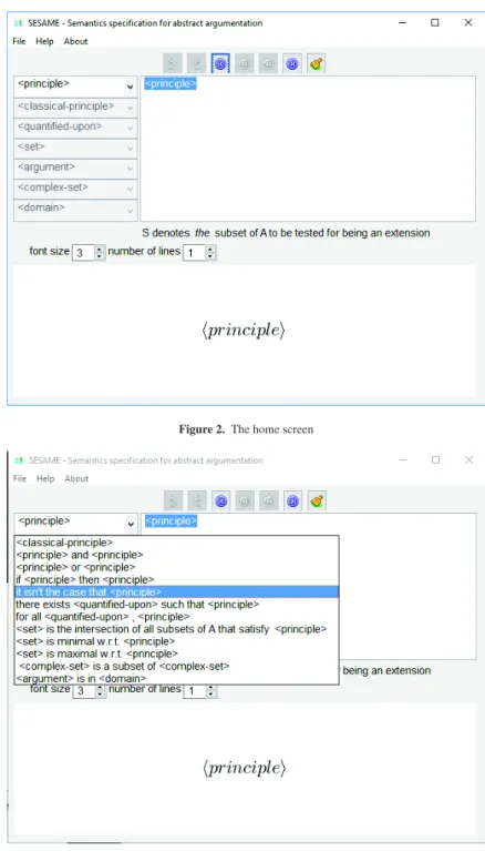 Figure 2. The home screen