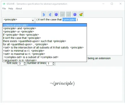 Figure 5. The principle ‘classical-principle’ is selected