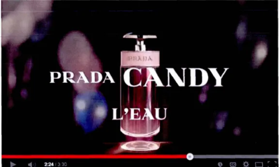 Figure 6 : deuxième scène et cinquième plan du court-métrage publicitaire Prada  Candy l'Eau 2013 