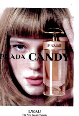 Figure 12: La  publicité  Prada Candy l'Eau 2013  parue dans l'édition de  novembre 2013 du magazine  Flare 