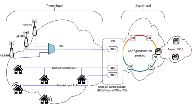 Figure 5 : Diverses configurations de PONs.  